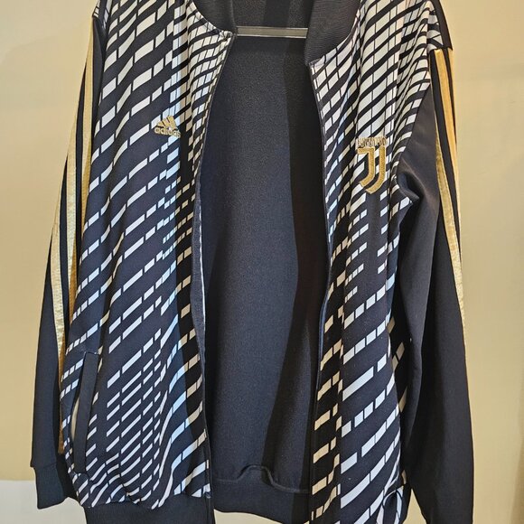 Adidas Tracksuit (Top and Bottom) Zip-Front Bomber-style Jacket w/Zip Pockets - Picture 8 of 14